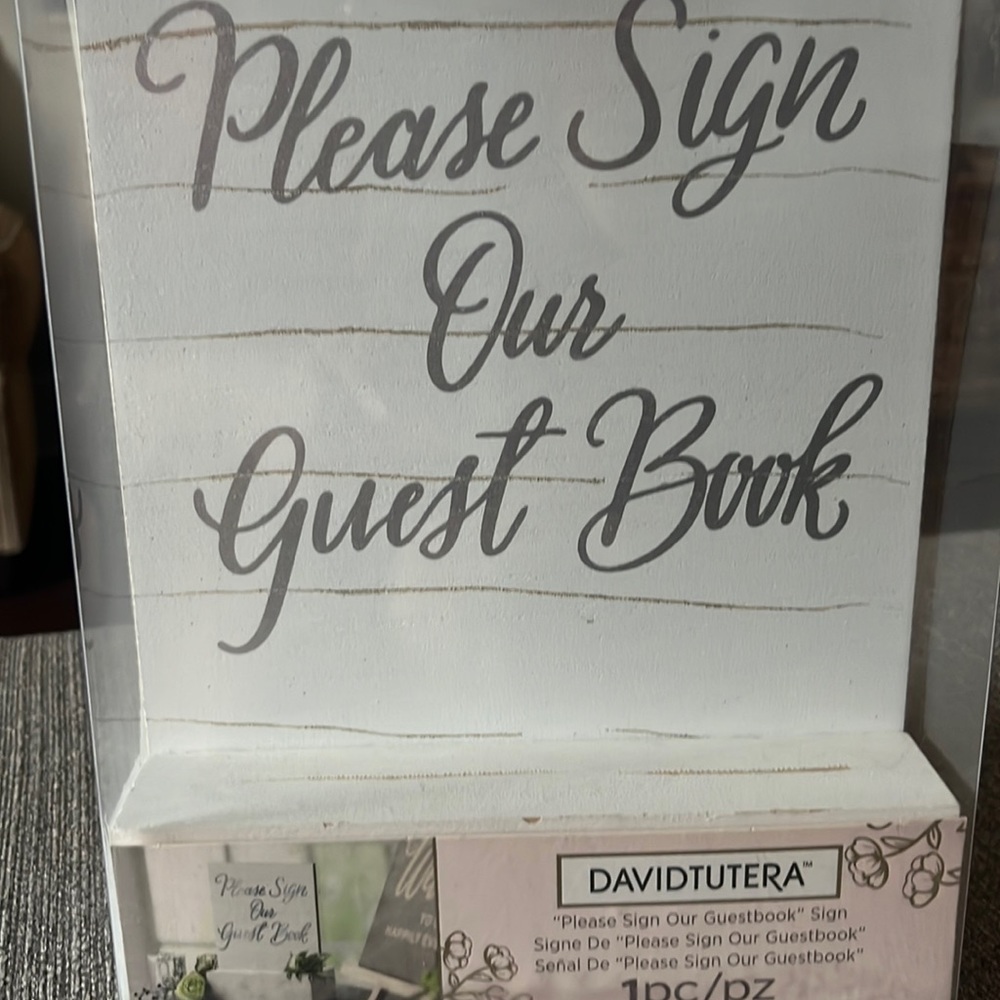 “Please sign our guest book” sign. Great for a bridal shower or wedding!!